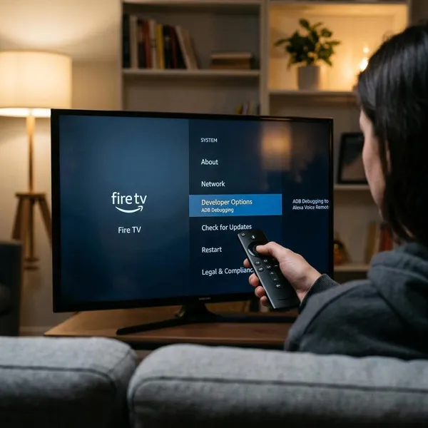 no veo opciones de desarrollador en fire tv stick